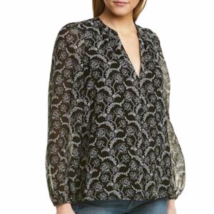 NEW A.L.C. Adara Silk Blend Long Sleeve Blouse NWT